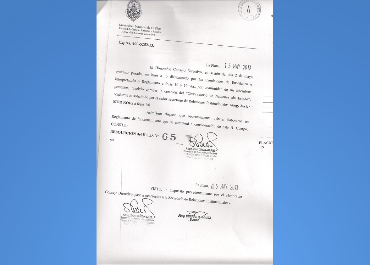 Documento de la resolución de creación de la ONSE